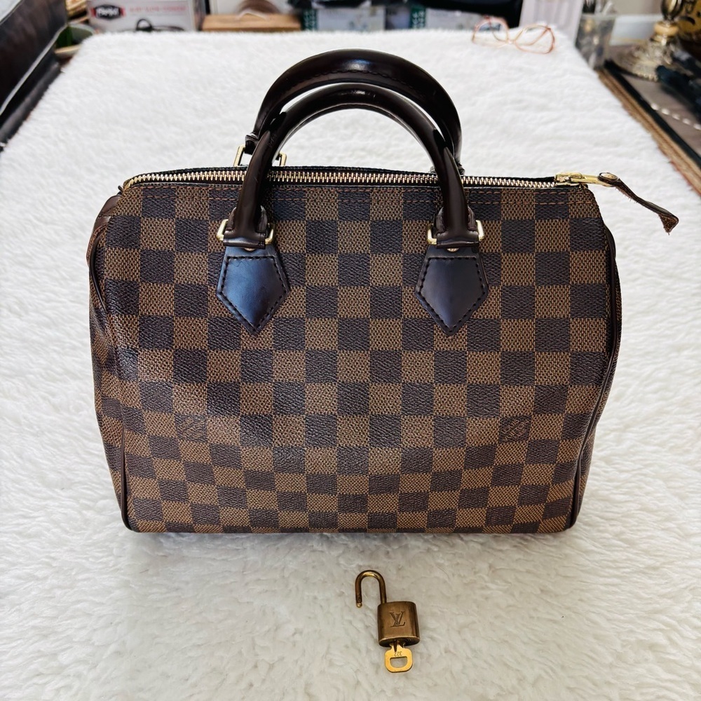Louis Vuitton Damier Ebene Speedy 25 Bag